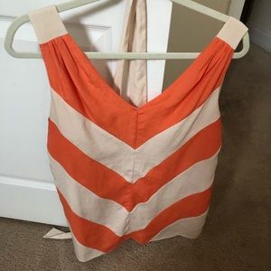 Orange Chevron Tank with Tie